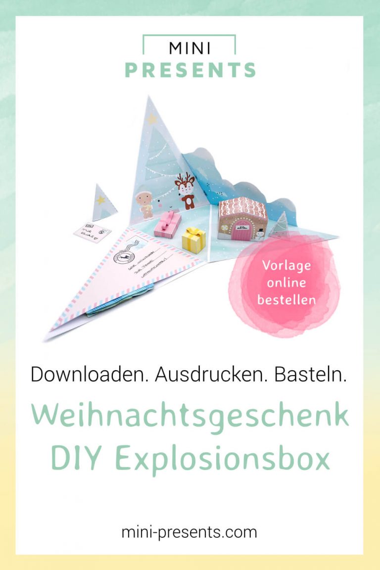 01 Mini Presents Bastelvorlage Weihnachtsgeschenk Weihnachten Explosionsbox Diy Geschenkbox 2666