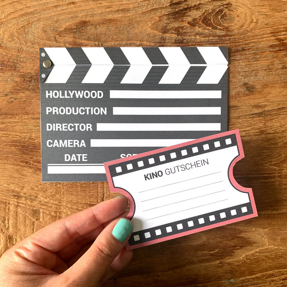 Blog Kinogutschein | als Filmklappe mini-presents basteln